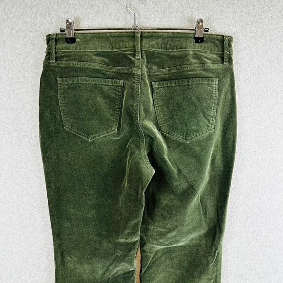 NYDJ Womans 12 Corduroy Pants Green Marilyn Straight Lift Tuck Stretch Pockets - Picture 6 of 8